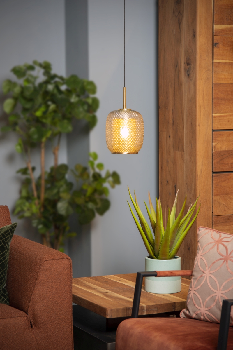 AGATHA Pendant 1x E27/40W Matt Gold / Glass